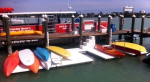 Accudock water sports packages include easy to use Kayak and Paddleboard docks and supports for getting on and off your gear!